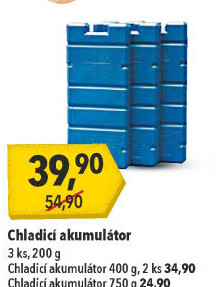 Náplně do chladicího boxu - chladicí vložky