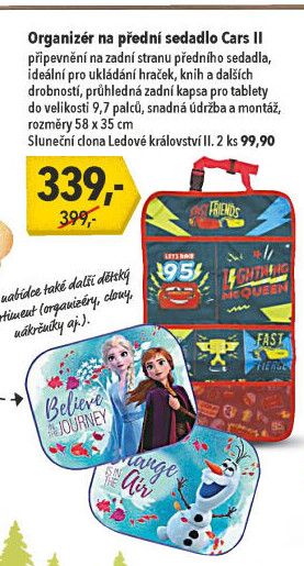 Organizér za přední sedadlo