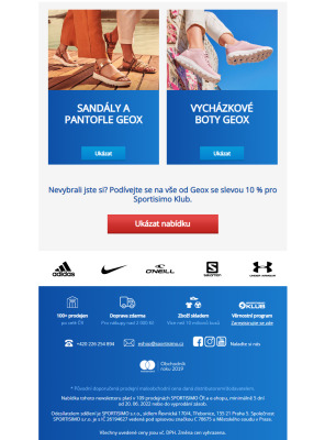 akční leták Sportisimo 20.6.2022-31.7.2022