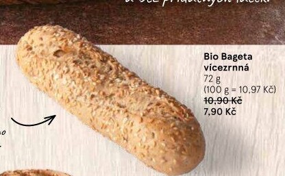 Bageta vícezrnná bio