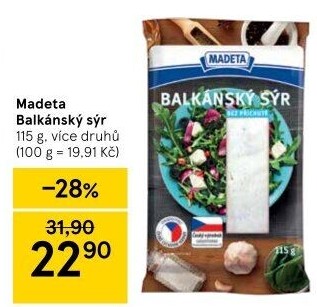 Balkánský sýr Madeta