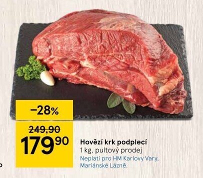 Hovězí přední bez kosti - krk podplečí