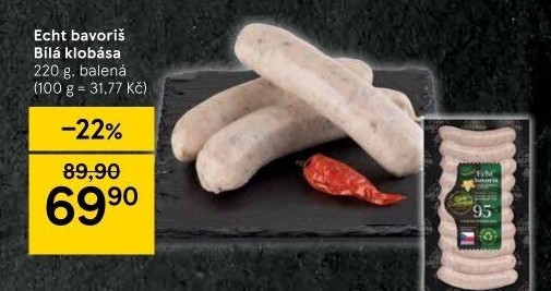Klobásy Echt Bavoriš Láďa Grileman Kostelecké uzeniny