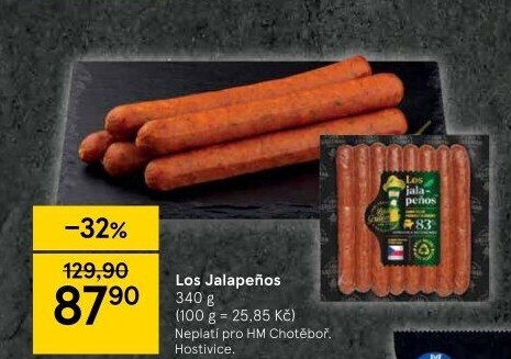 Klobásy na grilování Los Jalapeňos Kostelecké uzeniny
