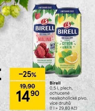 Nealkoholické pivo ochucené Birell