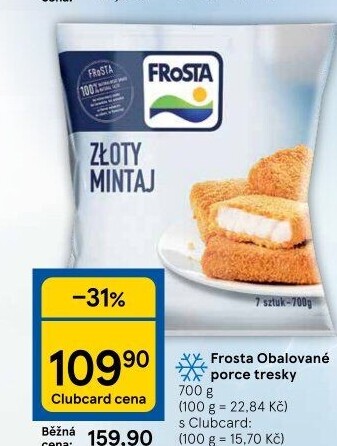 Porce tresky obalovaná mražená Frosta