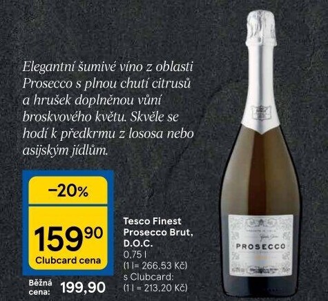 Prosecco brut DOC Tesco finest