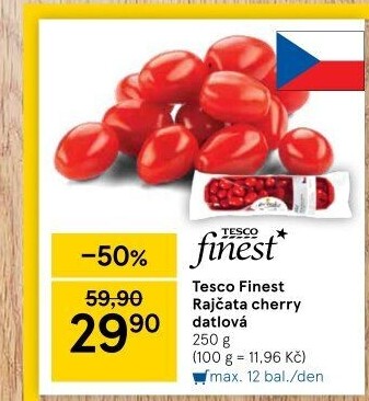 Rajčata cherry Tesco Finest