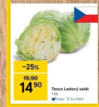 Salát ledový Tesco