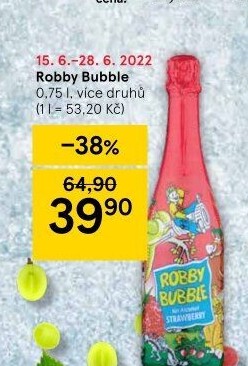 Sekt nealkoholický dětský Robby Bubble