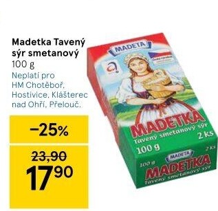 Sýr tavený smetanový Madetka