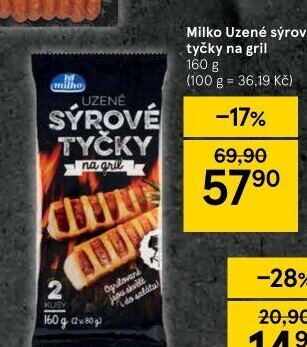 Sýrové tyčinky na gril Milko
