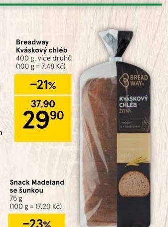 Toustový chléb kváskový Breadway