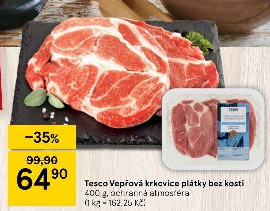 Vepřová krkovice bez kosti Tesco
