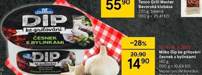Dip ke grilování Milko