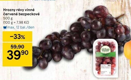 Hrozny červené bezsemenné
