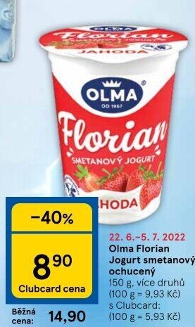 Jogurt smetanový Florian Olma