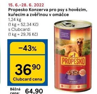 Konzerva pro psy Propesko