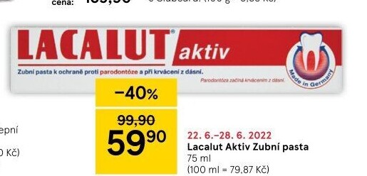 Pasta na zuby Aktiv Lacalut
