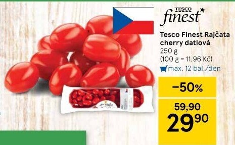 Rajčata cherry Tesco Finest