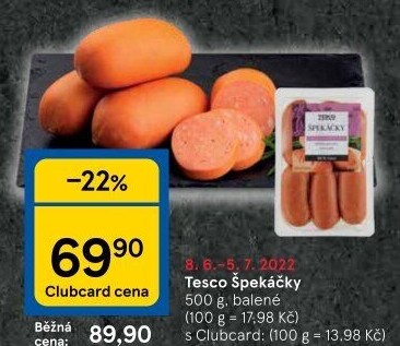 Špekáčky Tesco
