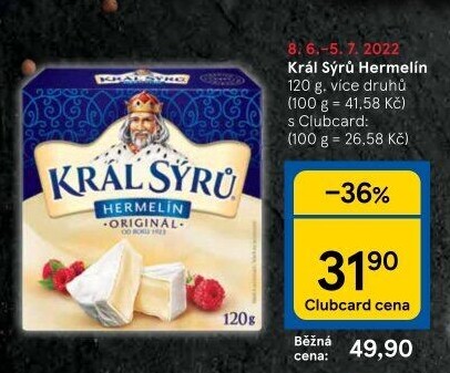 Sýr Hermelín Král sýrů
