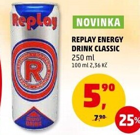 Energetický nápoj Replay