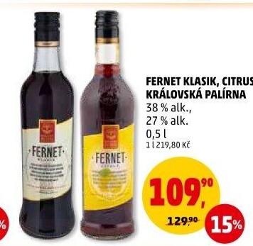 Fernet klasik Královská palírna