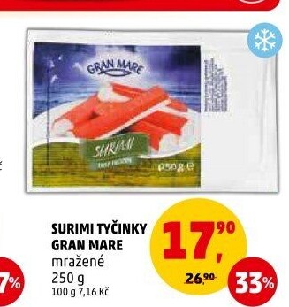 Krabí tyčinky mražené Gran Mare