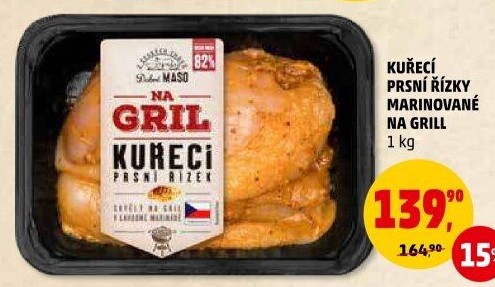 Kuřecí prsní řízky marinované Na gril Penny