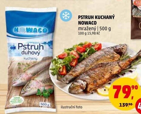 Pstruh kuchaný mražený Nowaco