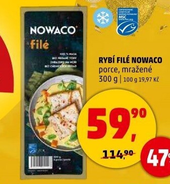 Rybí filé mražené Nowaco