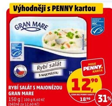 Rybí salát s majonézou Gran Mare