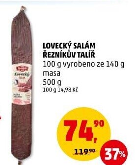Salám lovecký Řezníkův talíř