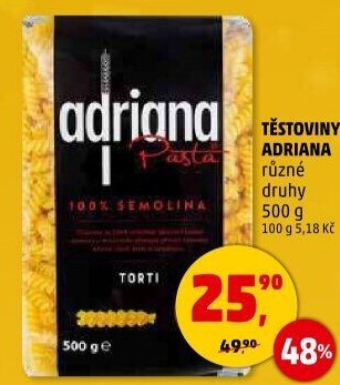 Těstoviny semolinové Adriana