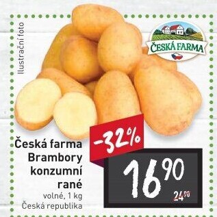 Brambory konzumní rané Česká farma