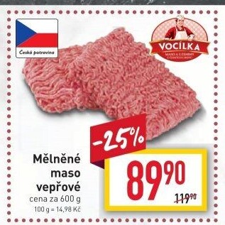 Maso mleté vepřové Vocílka
