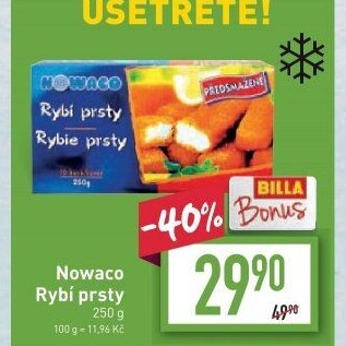 Rybí prsty předsmažené mražené Nowaco