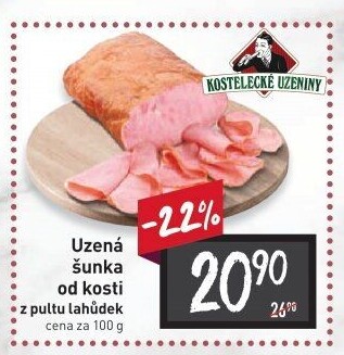 Šunka uzená od kosti Kostelecké uzeniny