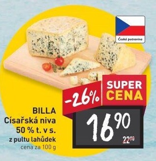Sýr Niva císařská 50% Billa