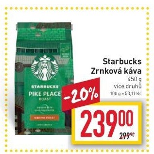 Zrnkové kávy Starbucks