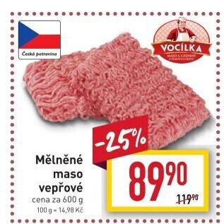Maso mleté vepřové Vocílka