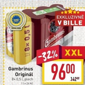Pivo světlé výčepní Originál 10° Gambrinus