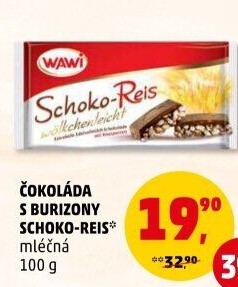 Čokoláda s pufovanou rýží Wawi