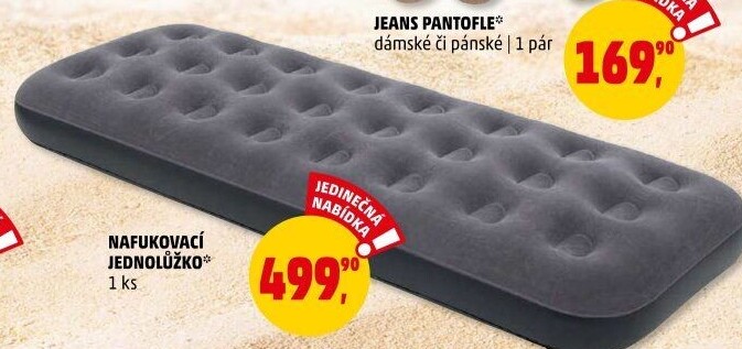 Nafukovací jednolůžková postel