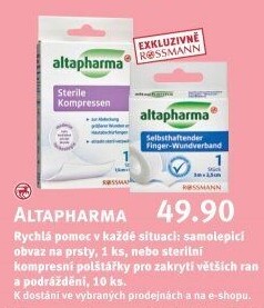 Samolepicí obvaz na prsty Altapharma
