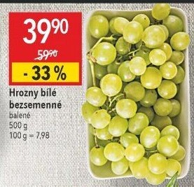 Hrozny bílé bezsemenné