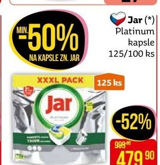 Kapsle do myčky Platinum Jar