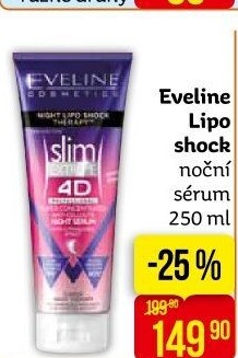 Sérum zeštíhlujícíhřejivý efekt Lipo Shock Slim Extreme Eveline