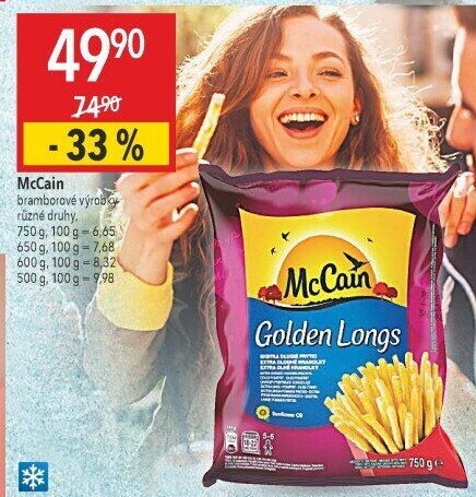 Hranolky mražené Golden Longs McCain